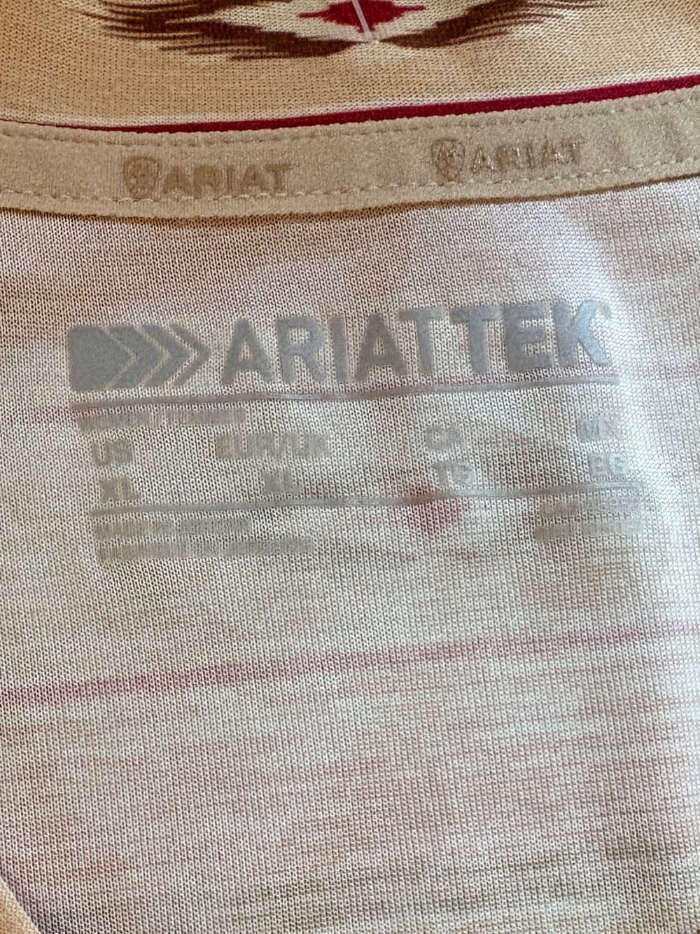 Ariat Tek Laguna V-Neck Aztec Design Pink Paradise Serape XL - Picture 5 of 8